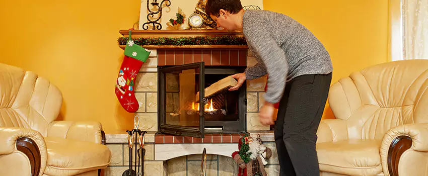Rusted Metal Fireplace Restoration in Apopka, Florida